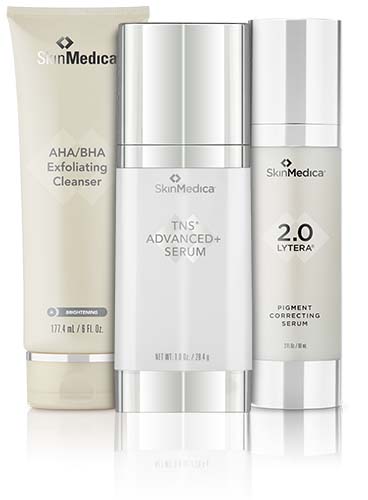 Skin Medica - AHA/BHA Exfoliating Cleanser, TNS Advanced+ Serum, 2.0 Lytera